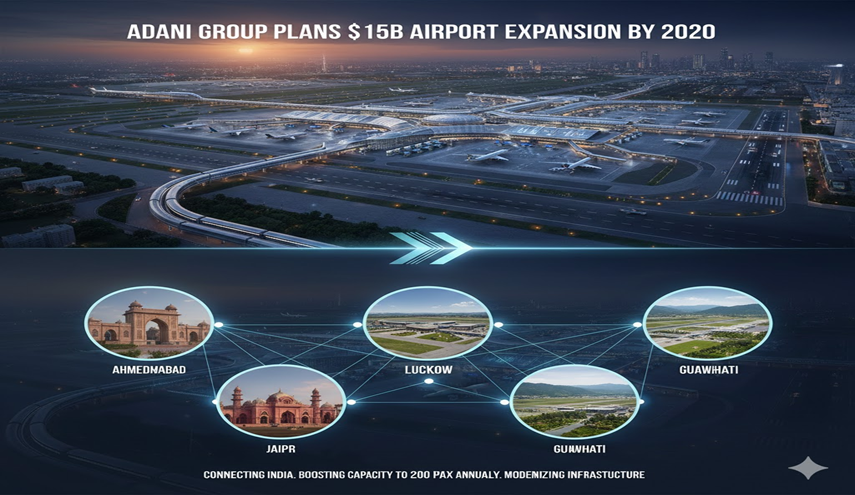 Adani Group Plans $15B Airport Expansion by 2030
