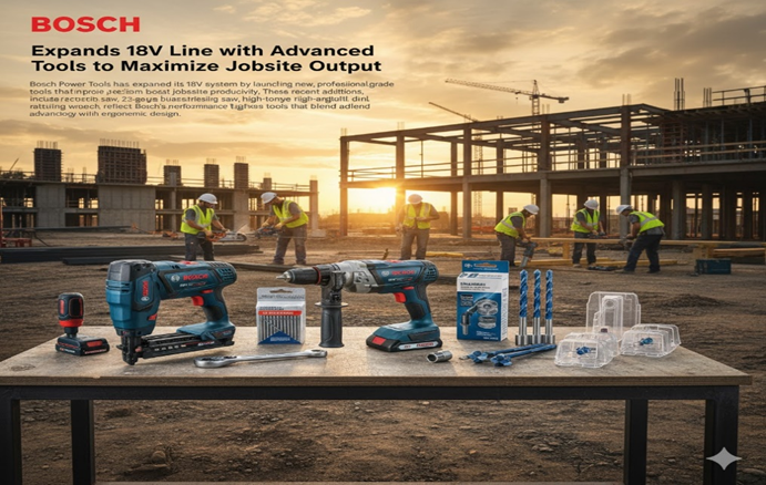 Bosch Expands 18V Line with Advanced Tools to Maximize Jobsite Output
