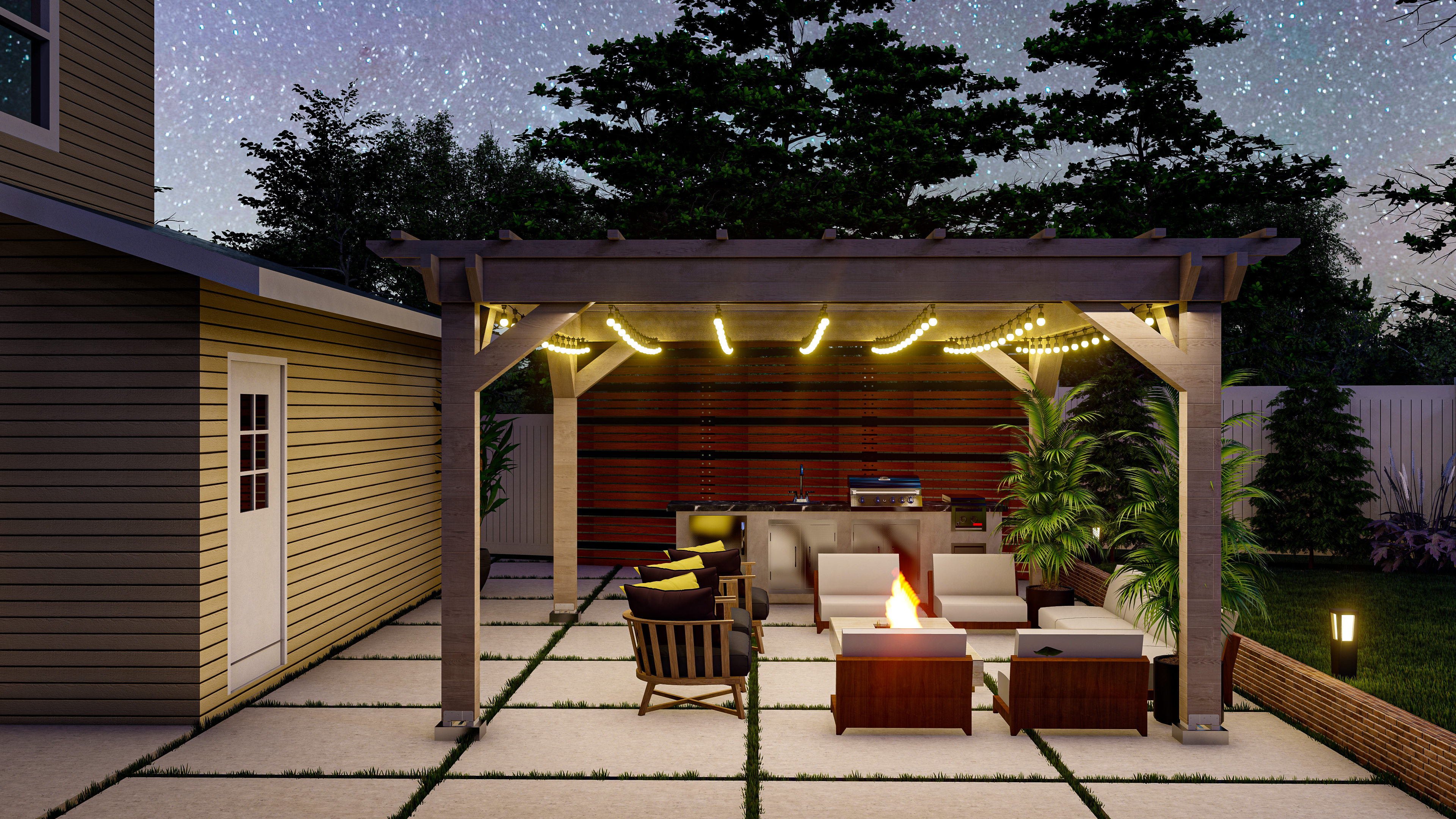 Outdoor Lighting Upgrade Turns Porch Into a Local Highlight