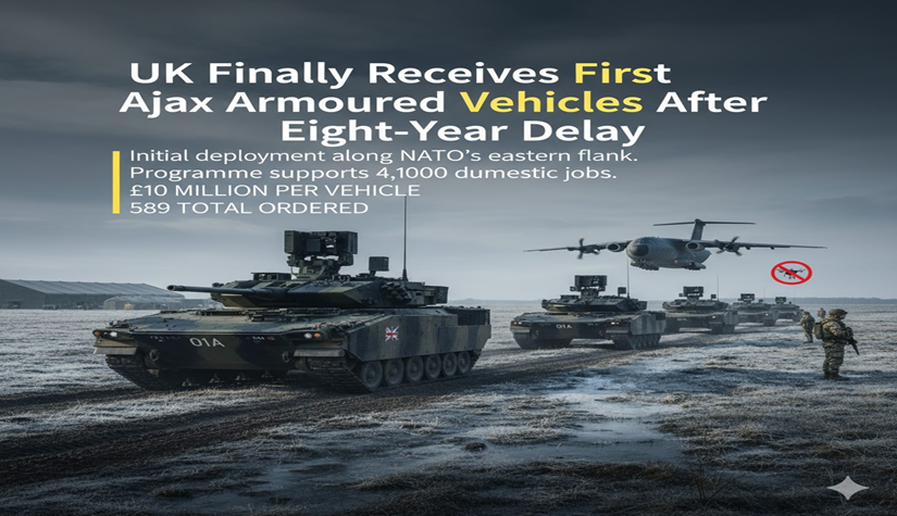 UK Finally Receives First Ajax Armoured Vehicles After Eight-Year Delay